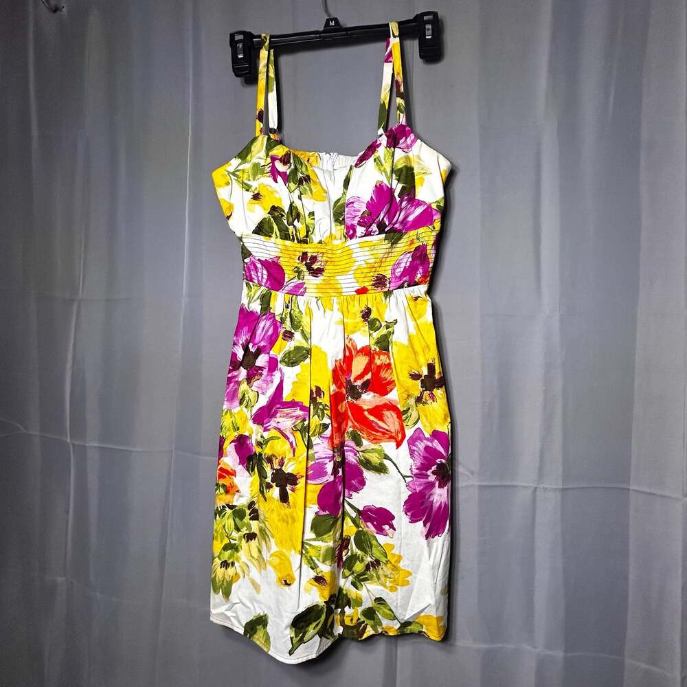 B. Smart Floral Print Spaghetti Strap Dress Size 4